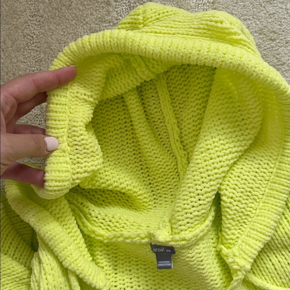 NWOT- Aerie Knit Hooded Pullover Sweater - Picture 5 of 8